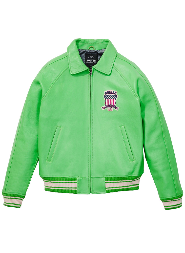 Avirex ICON LEATHER BOMBER JACKET GREEN | Moda404 Men's Boutique