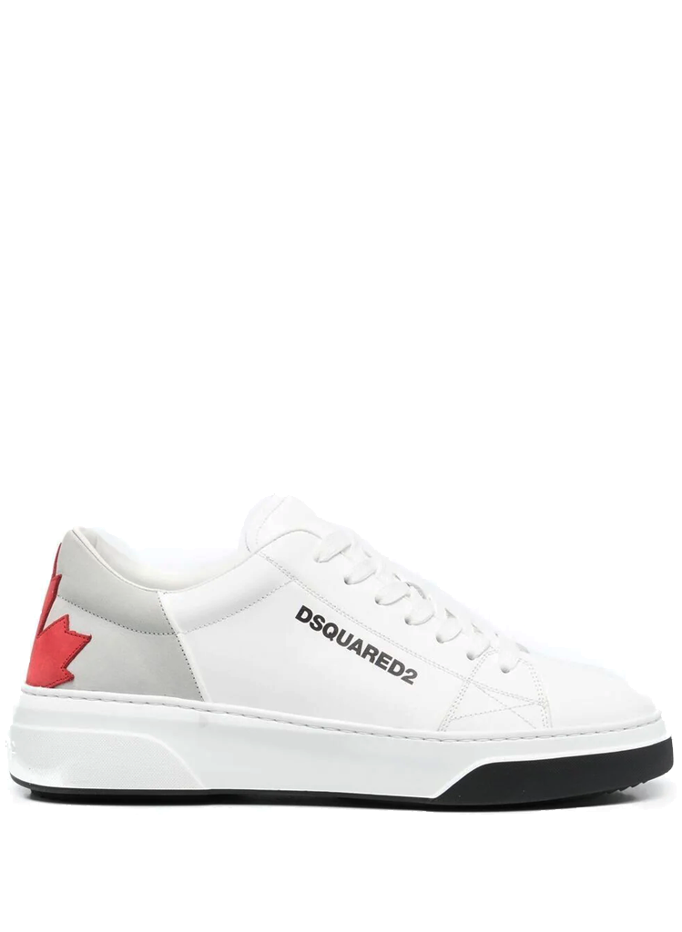 Dsquared Men's Designer Shoes Red Fabric / Calf-Skin Leather Lace Up Sneakers (DSM04) Red / 10 US