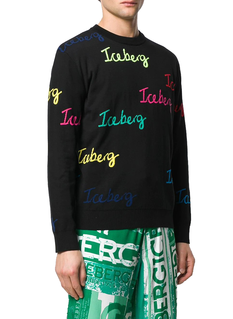 Iceberg CURSIVE LOGO SWEATER | Moda404 Men's Boutique