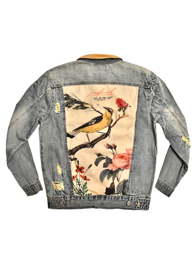 Profound FLORAL BIRDS DENIM JACKET