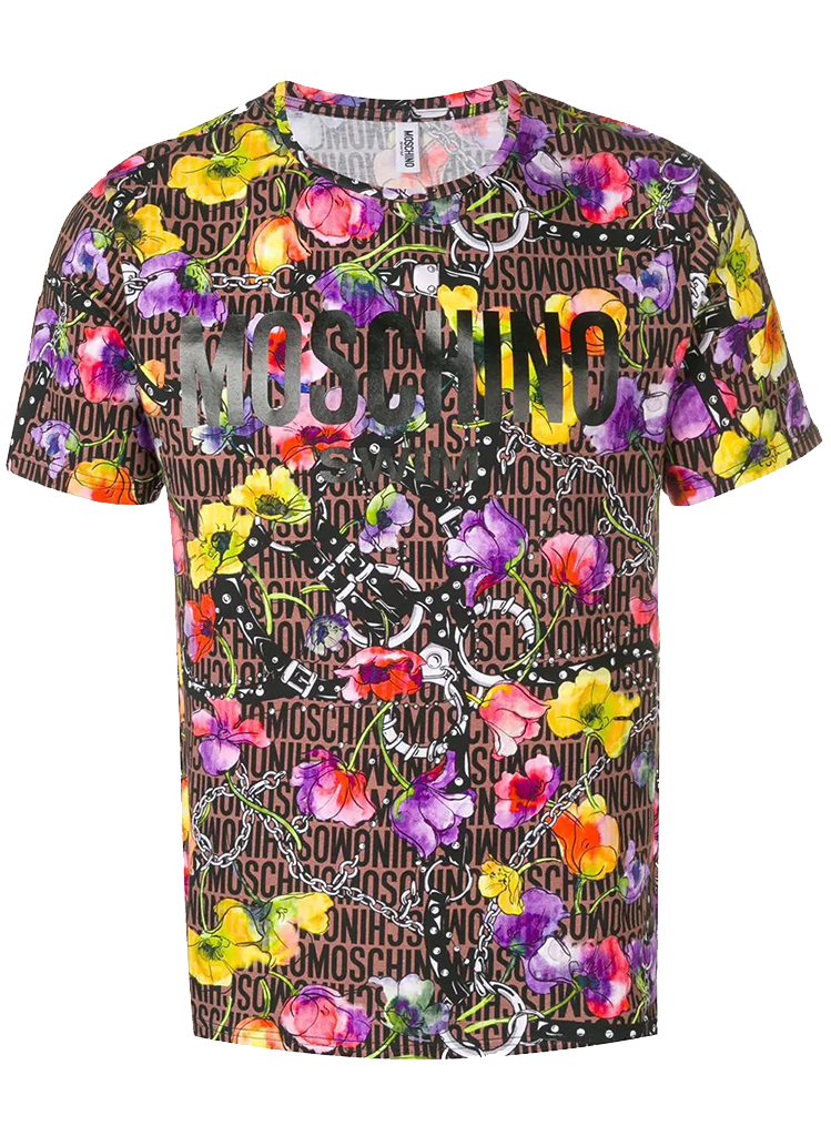 Moschino FLORAL SWIM LOGO TEE | Moda404 Men's Boutique