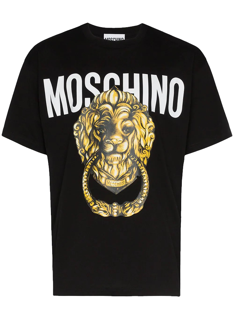 Moschino LION HEAD LOGO OVERSIZED TEE | Moda404 Men's Boutique