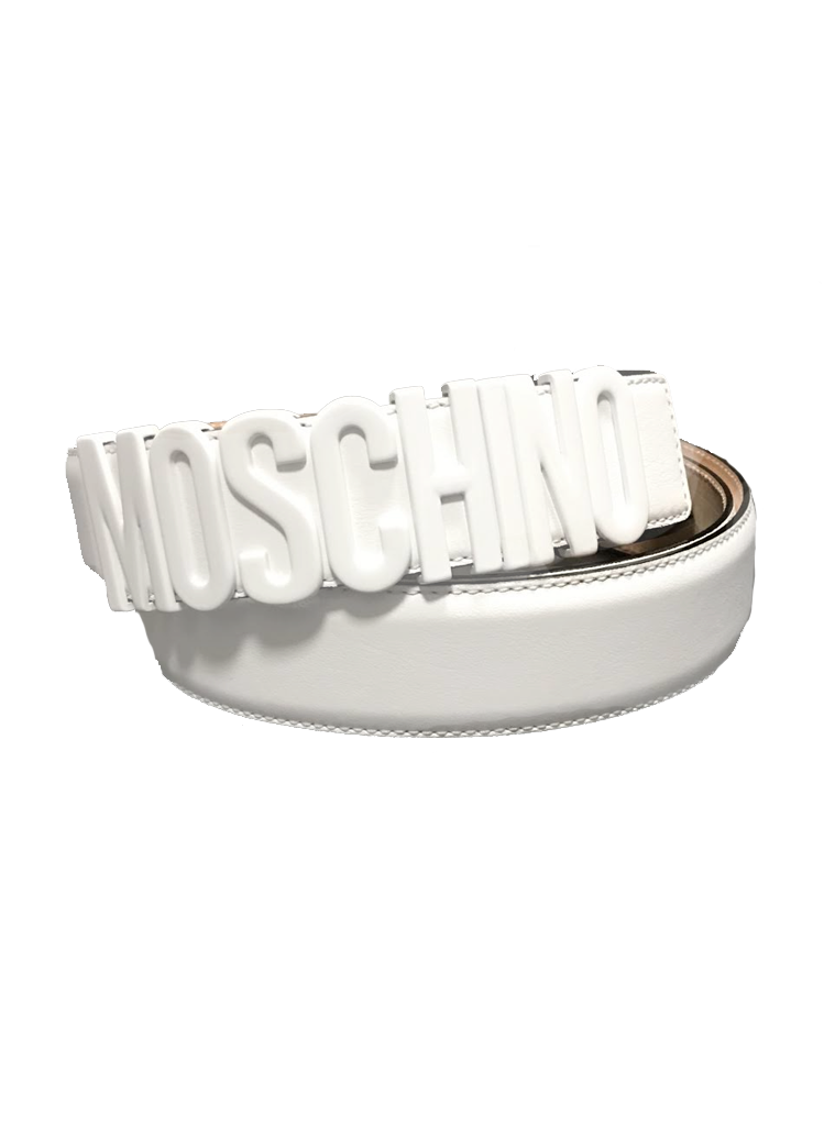 moschino belt mens white