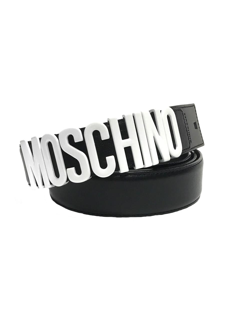 Moschino MOSCHINO ENAMEL LOGO BELT 