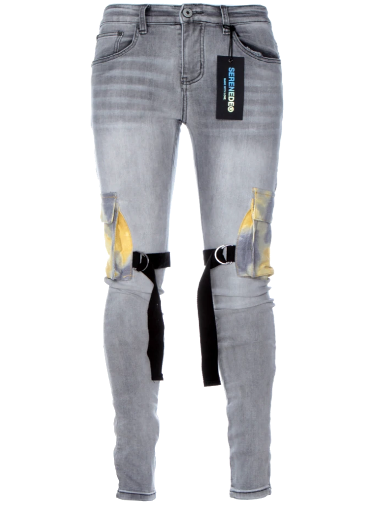 Serenede NEBULA CARGO STRAPPED JEANS