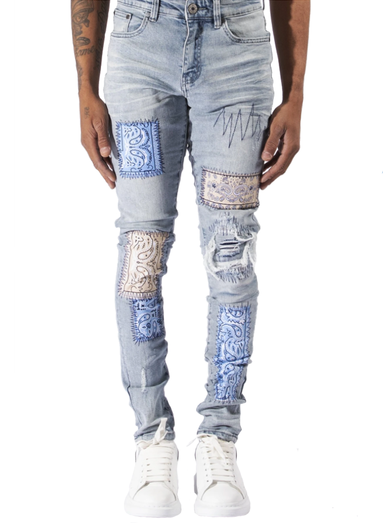 Serenede NINO SANTO PASTEL BANDANA JEANS Moda404 Men's Boutique