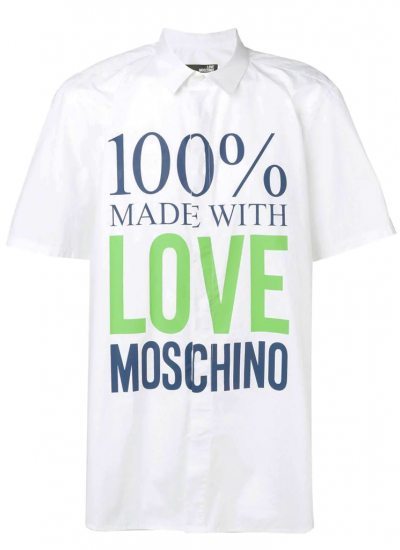 Moschino MADE WITH LOVE BUTTON SHIRT | Moda404 Men's Boutique
